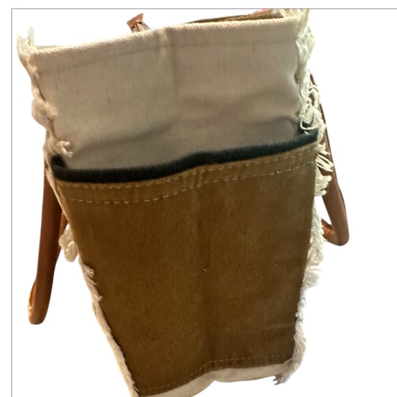Myra Bag Camel Brown Small  Canvas Tote - Picture 4 of 6